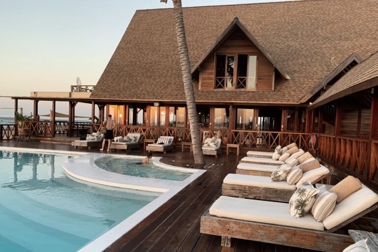 Beachfront studio with balcony